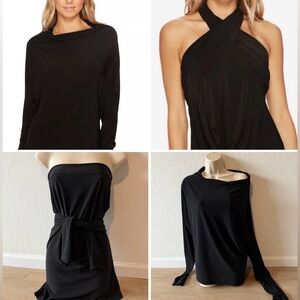 Norma kamali convertible top / dress Elegant Black Women's size medium